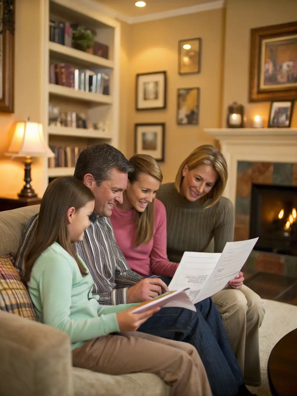 An image of a happy OFW family receiving financial support, symbolizing trust and reliability.
